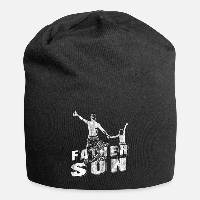 father and son - Jersey Beanie - black