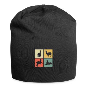 Lama - Jersey-Beanie - Schwarz - Vorne