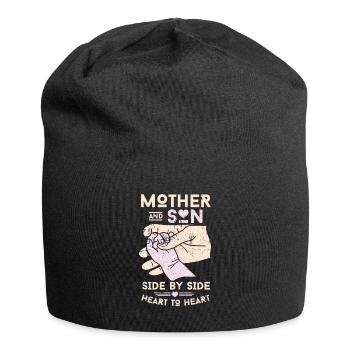 Cadeau de mère fils - Bonnet en jersey - noir - Devant