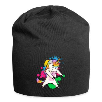Floss Dance Unicorn - Jersey Beanie - black - Front