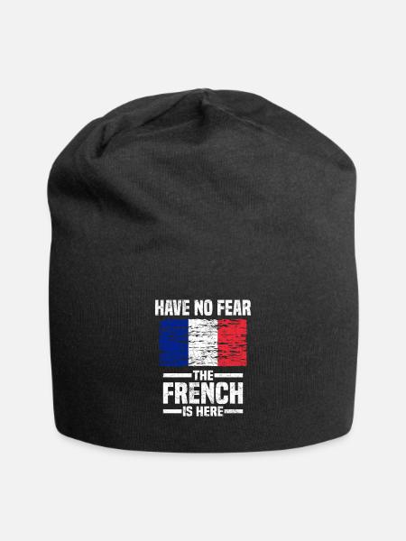 Frankreich Französisch Franzose Geschenk - Jersey-Beanie - Schwarz