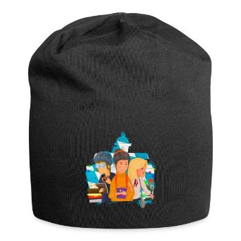 Cadeau étudiant du campus universitaire de Bavière - Bonnet en jersey - noir - Devant