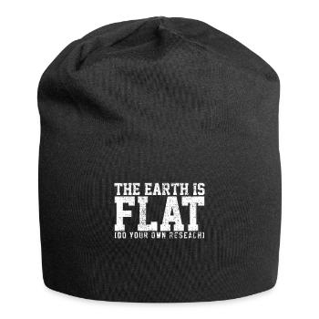Flache Erde Theorie - Jersey-Beanie - Schwarz - Vorne