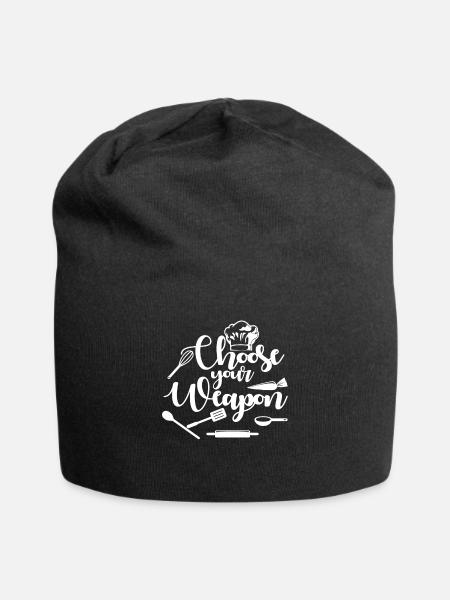 Chef cuisinier cuisine - Bonnet en jersey - noir