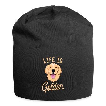 Life Is Golden Retriever TShirt Women Kids Dog - Jersey Beanie - black - Front