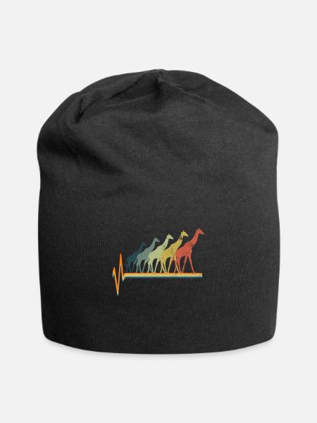 Giraffe - Jersey-Beanie - Schwarz