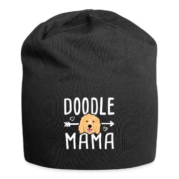Doodle Mama TShirt Women Goldendoodle Dog Puppy - Jersey Beanie - black - Front