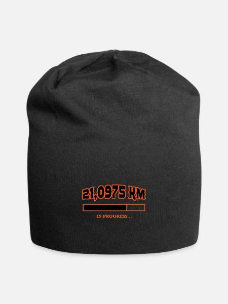 Halbmarathon - Jersey-Beanie - Schwarz