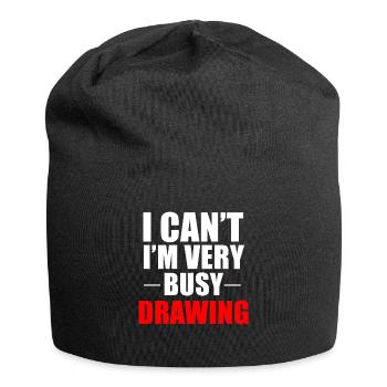 Zeichnen Zeichner Zeichnung Malen Geschenk - Jersey-Beanie - Schwarz - Vorne