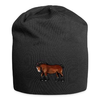 Belgian horse belgisches Pferd Brabançon Brabant - Jersey-Beanie - Schwarz - Vorne