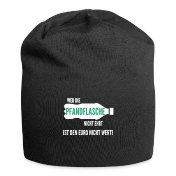 Deposit bottle Pawn collector Bottle deposit pawn - Jersey Beanie - black - Front