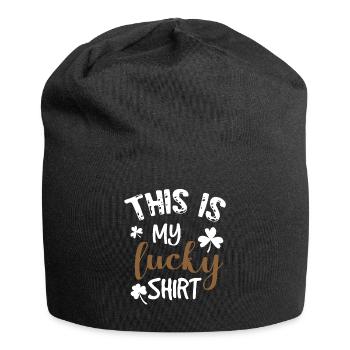 C'est ma chemise porte bonheur - Bonnet en jersey - noir - Devant