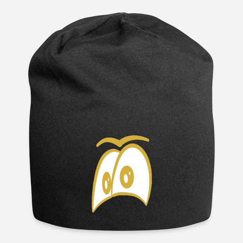 Oeil d'or - Bonnet en jersey - noir
