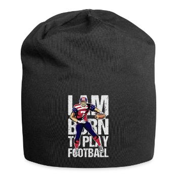 american football player geschenkidee - Jersey-Beanie - Schwarz - Vorne
