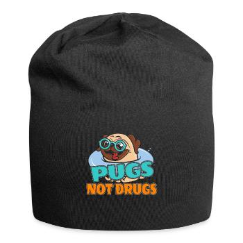 Pugs Not Drugs Pug Pugs Chien Gassi Cadeau - Bonnet en jersey - noir - Devant