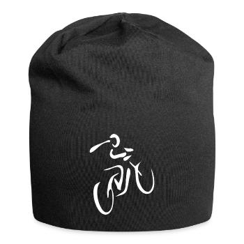 Fahrrad Fahrradfahren Fahrer Rad Fahrradfahrer - Jersey-Beanie - Schwarz - Vorne