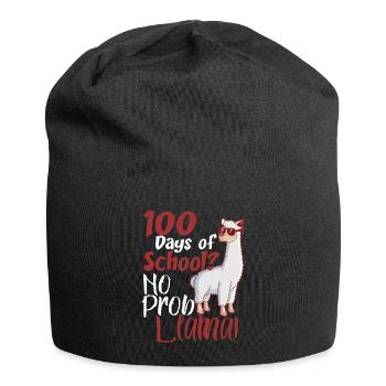 Heureux 100 jours d'école Prob Llama Funny Boys - Bonnet en jersey - noir - Devant