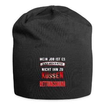 Conception de chiens de sauvetage - Bonnet en jersey - noir - Devant