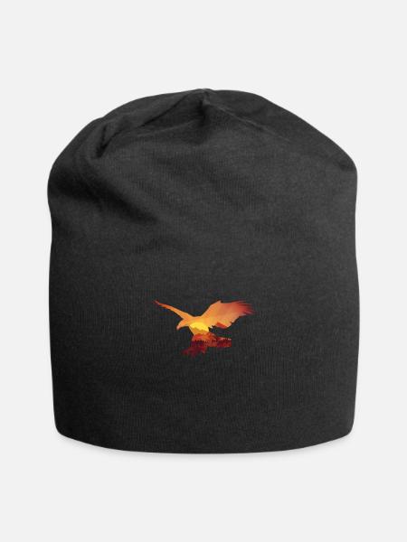 Adler - Jersey-Beanie - Schwarz