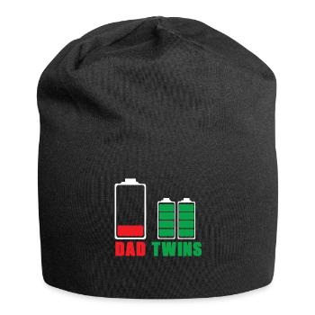 Father and twins batteries battery level - Jersey Beanie - black - Front