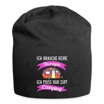 I don't need therapy I just need camping - Jersey Beanie - black - Front
