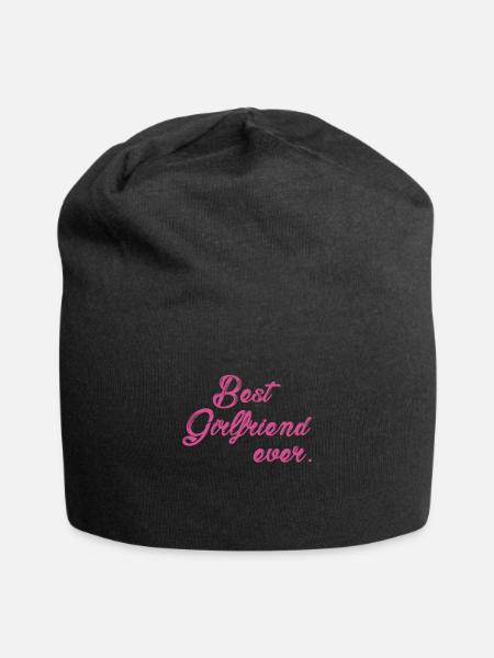 Best friend love relationship couple gift - Jersey Beanie - black