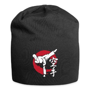 symbole de karaté coup de pied cadeau de sport - Bonnet en jersey - noir - Devant