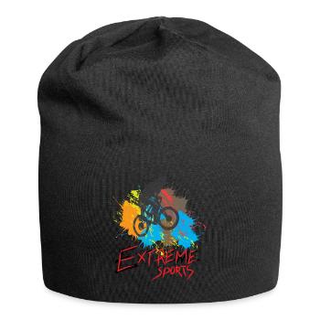 Mountain bike downhill bike extreme sport - Jersey Beanie - black - Front