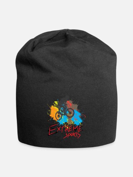 Mountainbike Downhill Fahrrad Extrem Sport - Jersey-Beanie - Schwarz