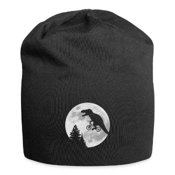 Mond Dino T-Rex Dinosaurier Fahrrad - Jersey-Beanie - Schwarz - Vorne