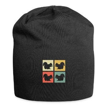 Écureuils - Bonnet en jersey - noir - Devant