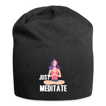 Just meditate - Jersey Beanie - black - Front