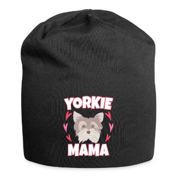 Yorkie Mom Yorkshire mère chien Yorkshire Terrier - Bonnet en jersey - noir - Devant