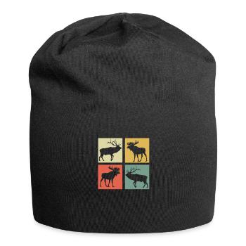 Elch - Jersey-Beanie - Schwarz - Vorne