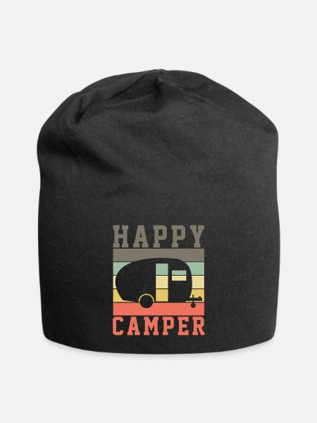 Camping Nature Caravan JAgt - Jersey Beanie - black