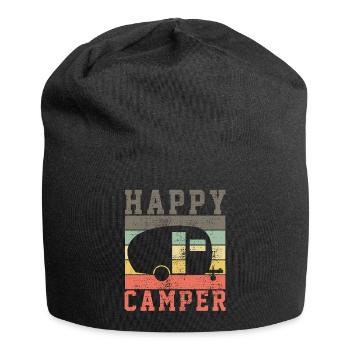 Campen Wohnwagen - Jersey-Beanie - Schwarz - Vorne