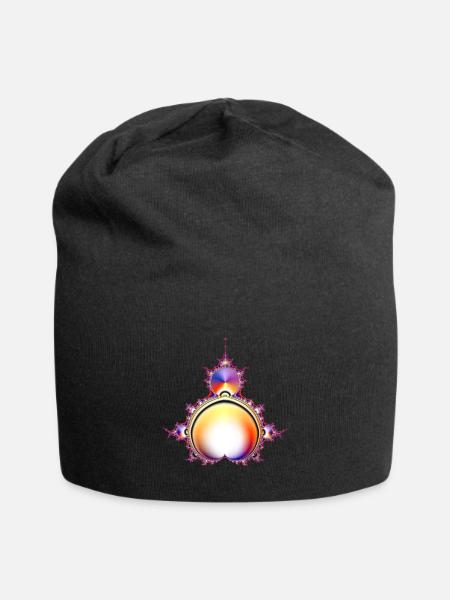Almond Tree Fractal - Jersey Beanie - black