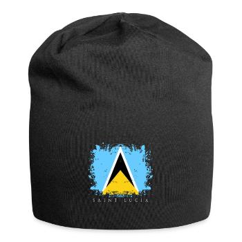 Saint Lucia St. Lucia Caribbean Flag Flag Country - Jersey Beanie - black - Front