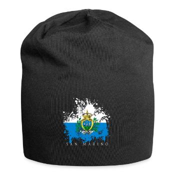 Saint-marin europe drapeau drapeau personnes état - Bonnet en jersey - noir - Devant