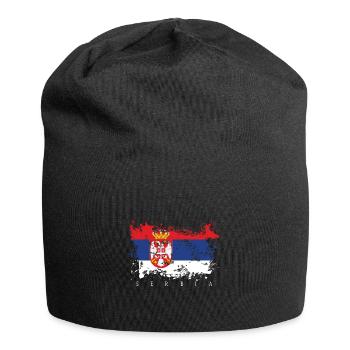 Serbia Serbien Flagge Fahne Land Volk Stolz - Jersey-Beanie - Schwarz - Vorne