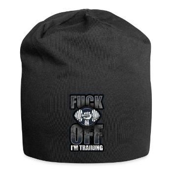 Fuck off i´m training fokus keine ausreden - Jersey-Beanie - Schwarz - Vorne