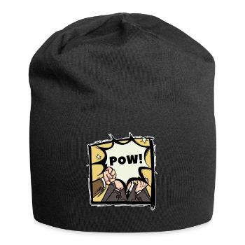 Pow Comic Buch Schlag Cartoon Sprechblase Geschenk - Jersey-Beanie - Schwarz - Vorne
