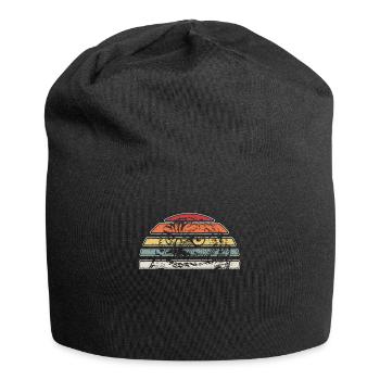 Eule - Jersey-Beanie - Schwarz - Vorne