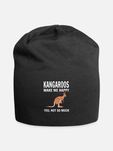 kangaroo - Jersey Beanie - black