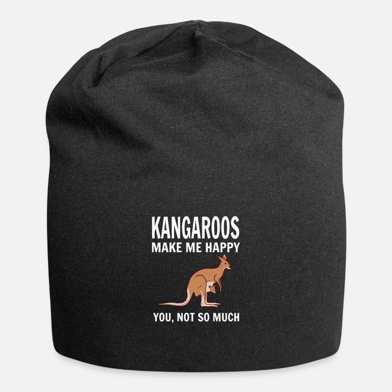 kangourou - Bonnet en jersey - noir