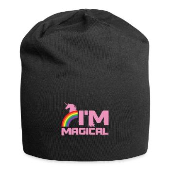 ich bin magisch einhörner regenbogen geschenk - Jersey-Beanie - Schwarz - Vorne