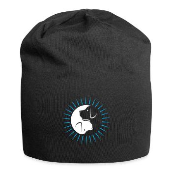 Yin Yang Hund Geschenk - Süßer Labrador - Jersey-Beanie - Schwarz - Vorne