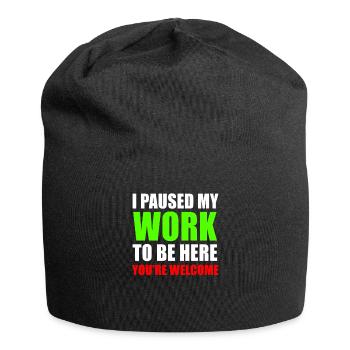 Travailleur bourreau de travail - Bonnet en jersey - noir - Devant