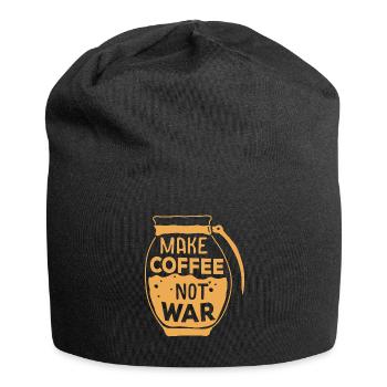 Make Coffee Not War Coffee Saying - Jersey Beanie - black - Front