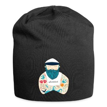 Meer, Salz und Liebe I Skandinavischer Seemann - Jersey-Beanie - Schwarz - Vorne